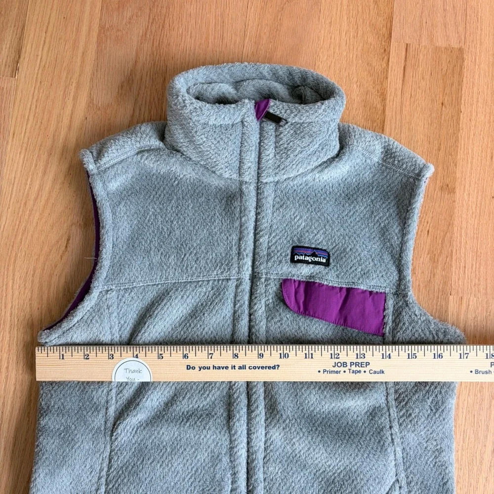 Patagonia Womens Re-Tool Vest Zip Fleece M Gray Purple Gorpcore Hiking Outdoors
